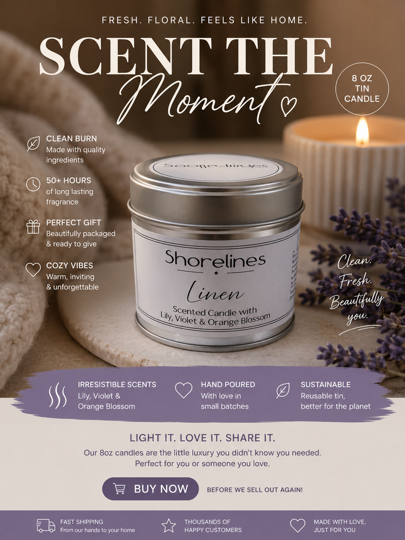 Linen Scented Candle — photo 3